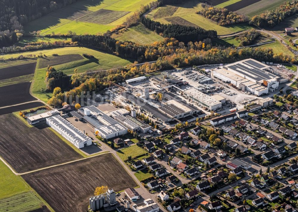 Dormettingen aus der Vogelperspektive: Industrie- und Gewerbegebiet Steinfabrik Dormettingen GmbH und andere in Dormettingen im Bundesland Baden-Württemberg, Deutschland