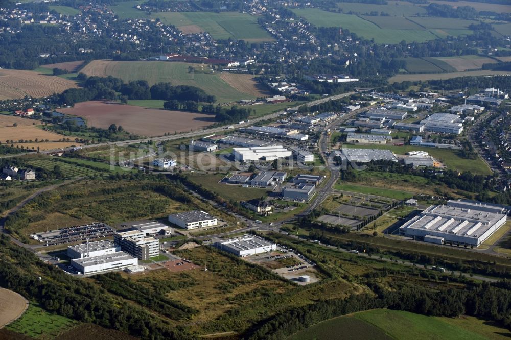 Stollberg/Erzgeb. aus der Vogelperspektive: Industrie- und Gewerbegebiet in Stollberg/Erzgeb. im Bundesland Sachsen