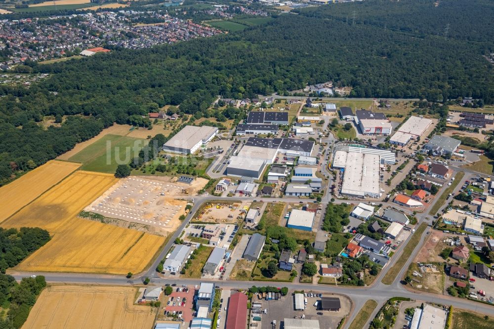 Luftbild Voerde (Niederrhein) - Industrie- und Gewerbegebiet in Voerde (Niederrhein) im Bundesland Nordrhein-Westfalen - NRW, Deutschland