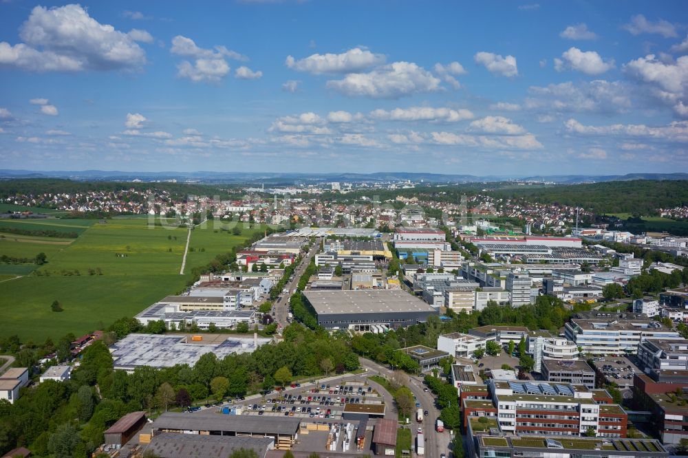 Stuttgart von oben - Industrie- und Gewerbegebiet Weilimdorf in Stuttgart im Bundesland Baden-Württemberg, Deutschland