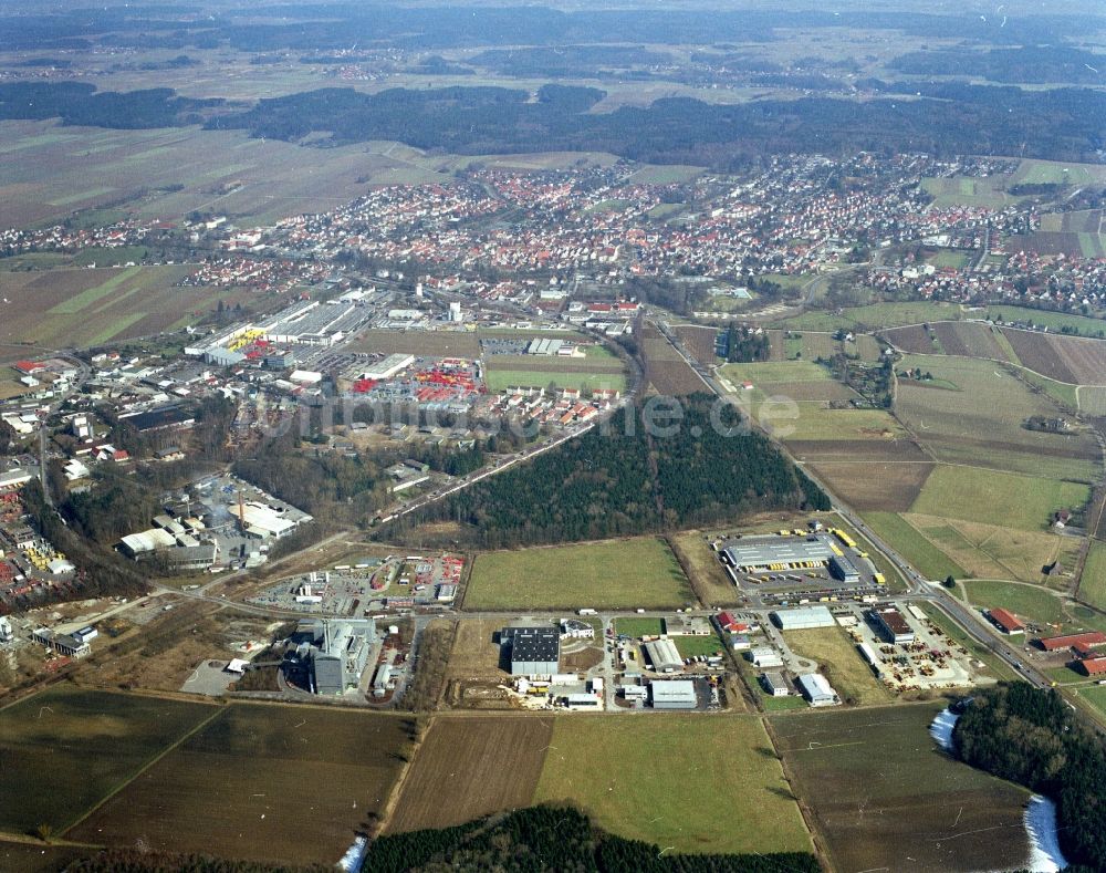 Luftbild Weißenhorn - Industrie- und Gewerbegebiet in Weißenhorn im Bundesland Bayern, Deutschland