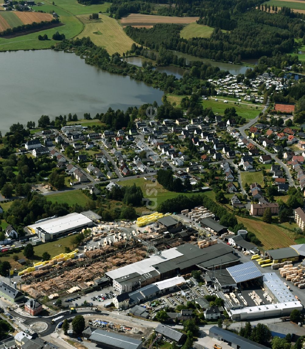 Weißenstadt von oben - Industrie- und Gewerbegebiet in Weißenstadt im Bundesland Bayern