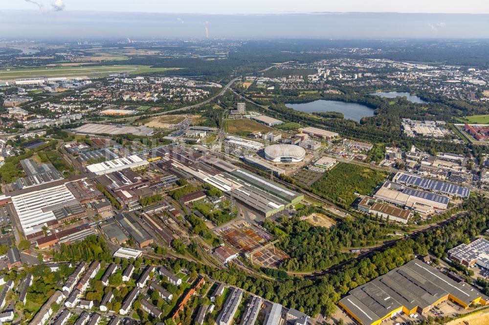 Luftaufnahme Düsseldorf - Industrie- und Gewerbegebiet mit dem Werksgelände der Vallourec Deutschland GmbH entlang der Theodorstraße in Düsseldorf im Bundesland Nordrhein-Westfalen, Deutschland