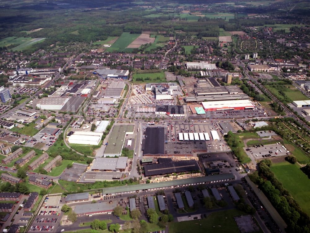 Luftaufnahme Krefeld - Industrie- und Gewerbegebiet Westpark in Krefeld im Bundesland Nordrhein-Westfalen