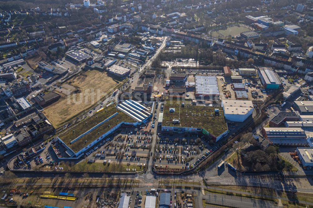 Witten von oben - Industrie- und Gewerbegebiet in Witten im Bundesland Nordrhein-Westfalen, Deutschland