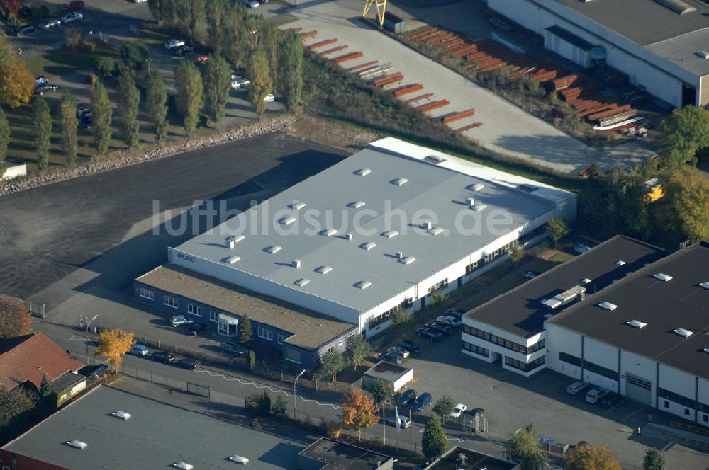 Dortmund von oben - Industrie-Lagerhalle in Dortmund Wickede