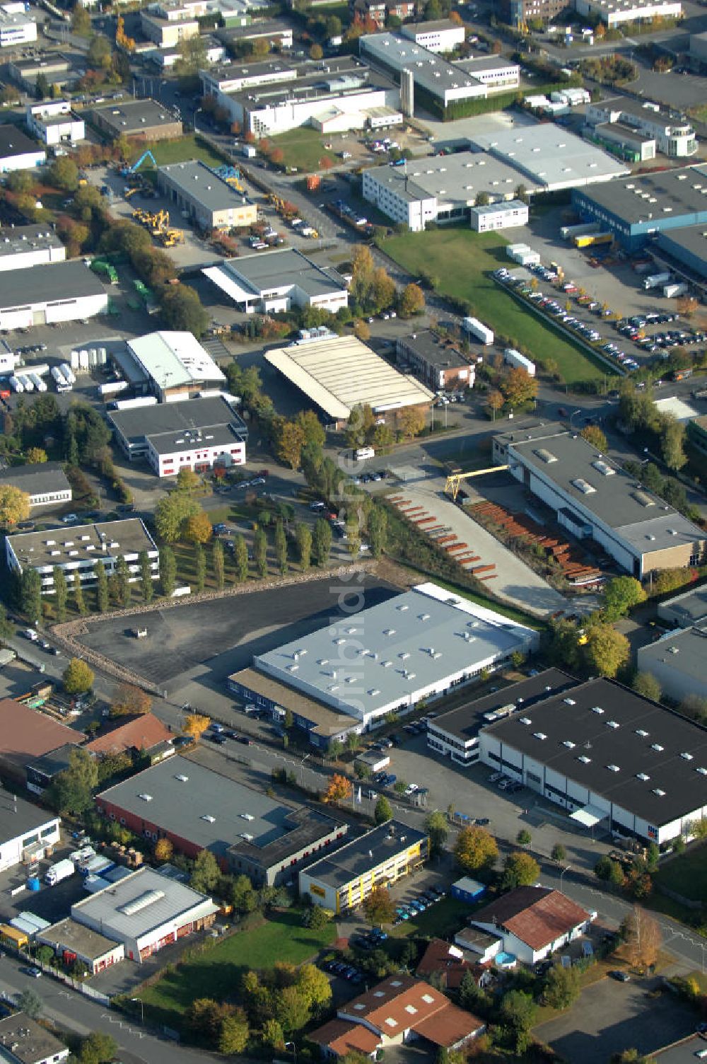 Dortmund aus der Vogelperspektive: Industrie-Lagerhalle in Dortmund Wickede