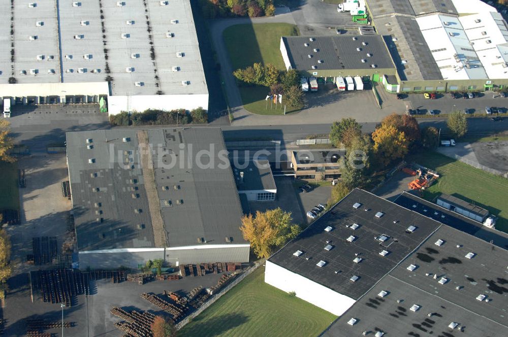 Bönen aus der Vogelperspektive: Industrie-Lagerhalle an der Rudolf-Diesel-Strasse 10 in 59199 Bönen