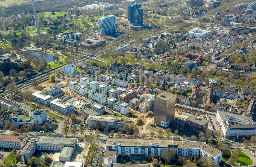 Luftaufnahme Dortmund - Industrie- Ruine Kronenturm der ehemaligen Kronen- Brauerei in Dortmund im Bundesland Nordrhein-Westfalen, Deutschland