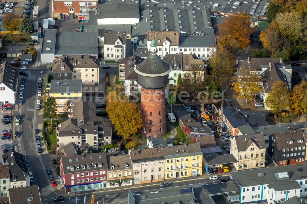 Luftbild Velbert - Industriedenkmal Alter Wasserturm in Velbert im Bundesland Nordrhein-Westfalen, Deutschland