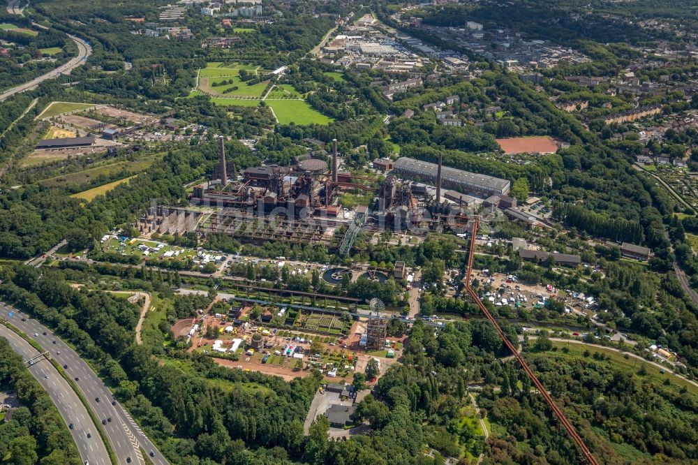 Duisburg aus der Vogelperspektive: Industriedenkmal der power-ruhrgebiet GmbH in Duisburg im Bundesland Nordrhein-Westfalen