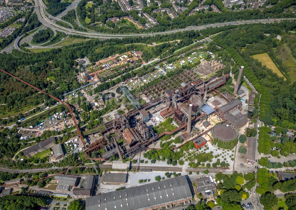 Duisburg aus der Vogelperspektive: Industriedenkmal der power-ruhrgebiet GmbH in Duisburg im Bundesland Nordrhein-Westfalen