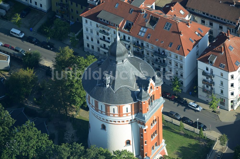 Luftbild Braunschweig - Industriedenkmal Wasserturm in Braunschweig im Bundesland Niedersachsen