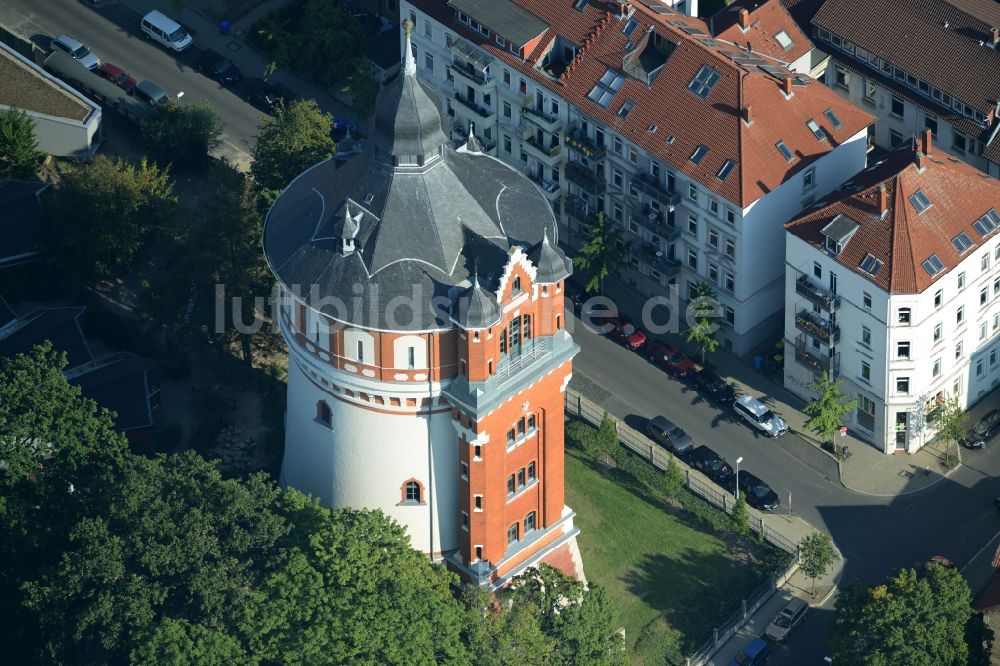 Luftaufnahme Braunschweig - Industriedenkmal Wasserturm in Braunschweig im Bundesland Niedersachsen