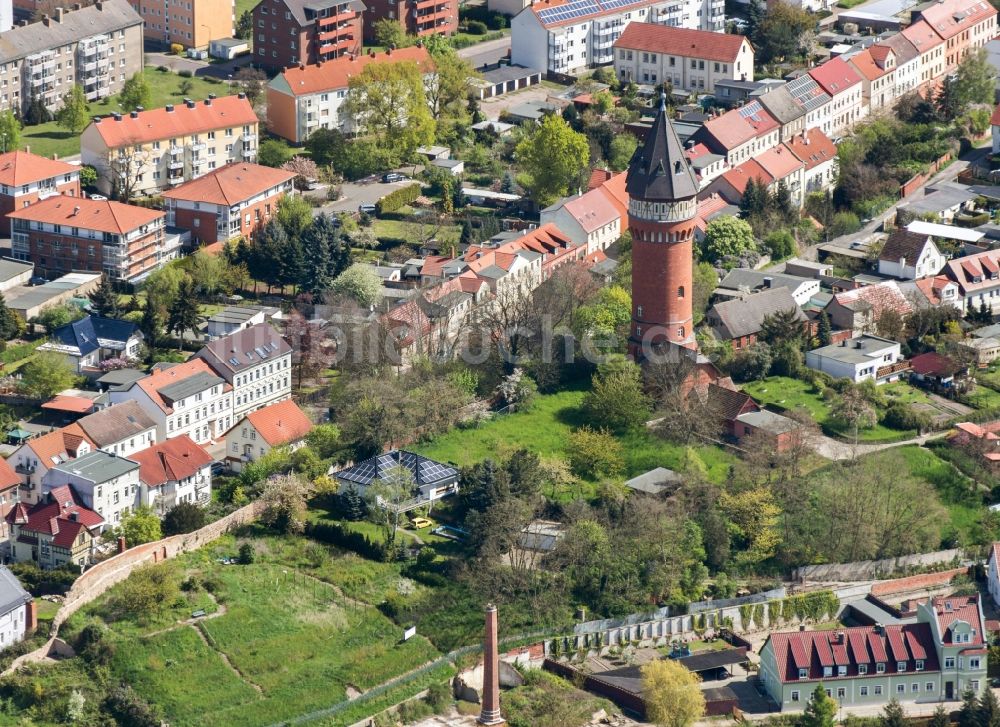 Luftaufnahme Burg - Industriedenkmal Wasserturm in Burg im Bundesland Sachsen-Anhalt