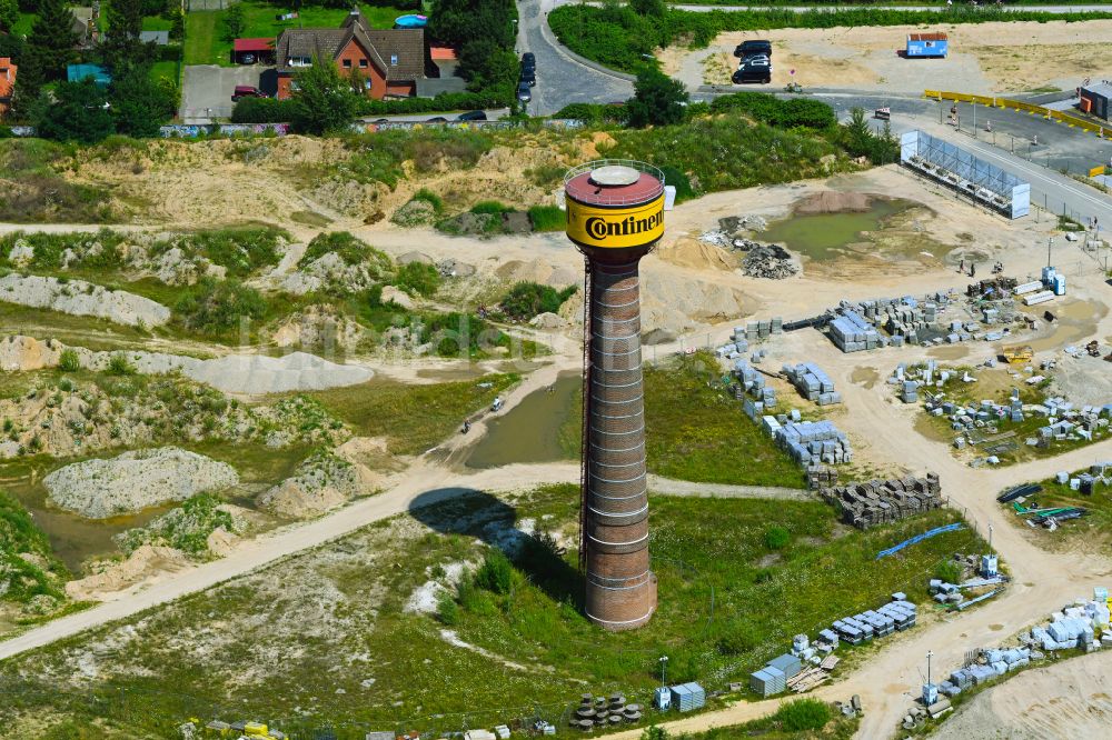 Luftbild Hannover - Industriedenkmal Wasserturm Conti Turm in Hannover im Bundesland Niedersachsen, Deutschland