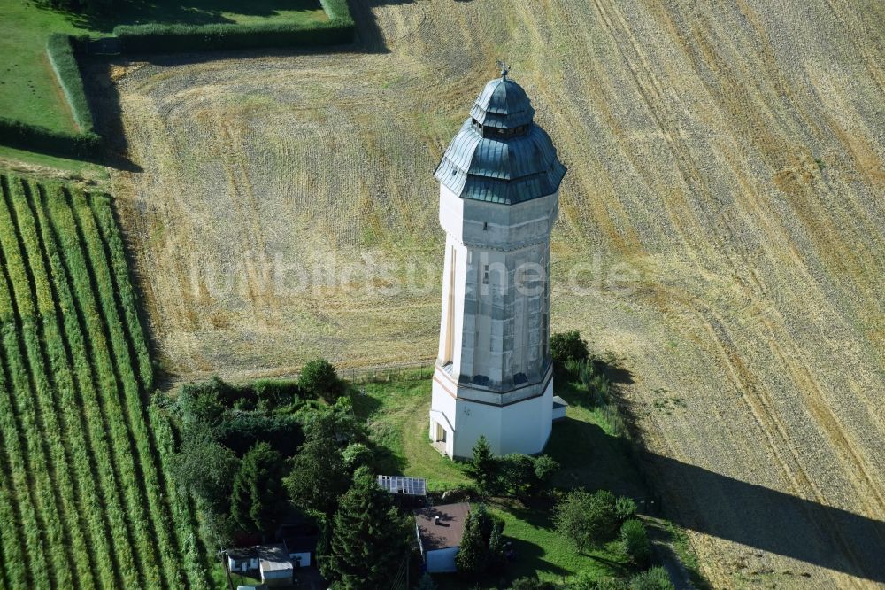 Luftbild Engelsdorf - Industriedenkmal Wasserturm in Engelsdorf im Bundesland Sachsen