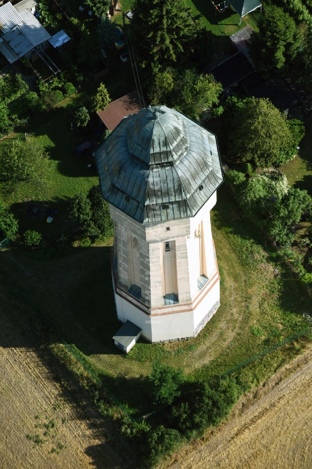 Luftaufnahme Engelsdorf - Industriedenkmal Wasserturm in Engelsdorf im Bundesland Sachsen