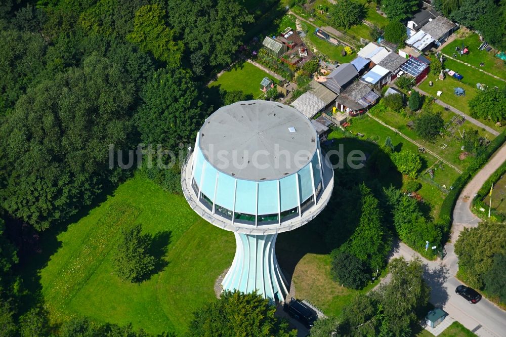 Luftbild Flensburg - Industriedenkmal Wasserturm in Flensburg im Bundesland Schleswig-Holstein, Deutschland