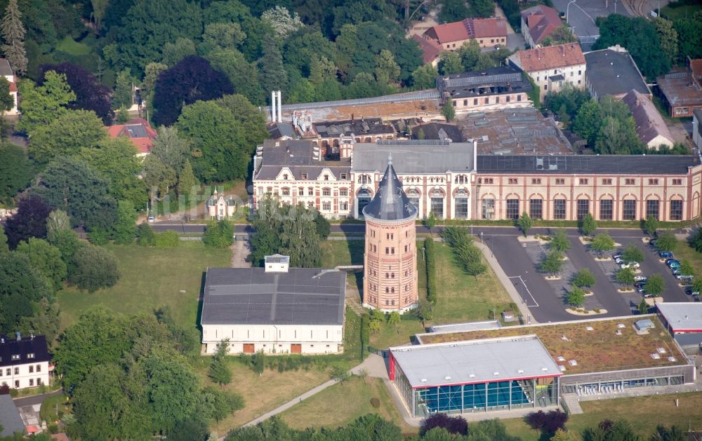 Görlitz aus der Vogelperspektive: Industriedenkmal Wasserturm in Görlitz im Bundesland Sachsen, Deutschland