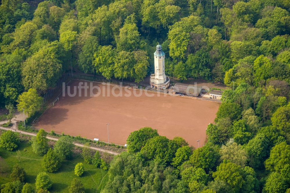 Herne aus der Vogelperspektive: Industriedenkmal Wasserturm in Herne im Bundesland Nordrhein-Westfalen, Deutschland