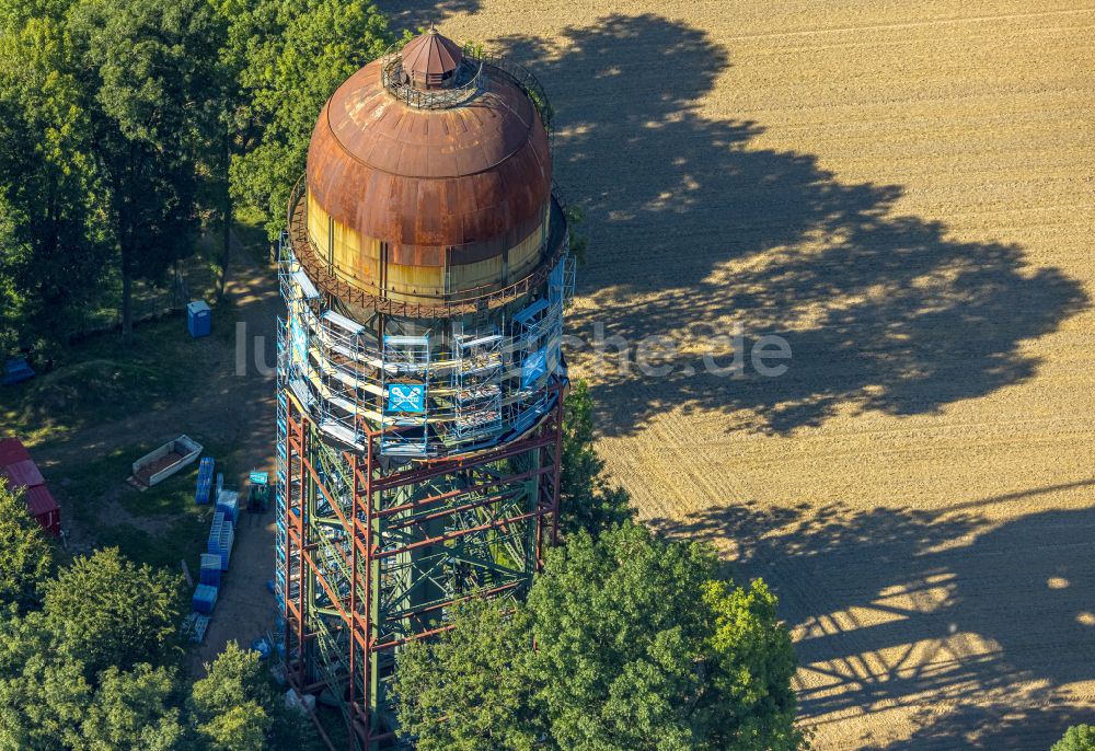 Luftaufnahme Lanstrop - Industriedenkmal Wasserturm in Lanstrop im Bundesland Nordrhein-Westfalen, Deutschland