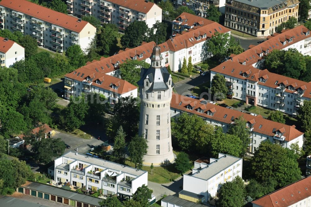 Luftbild Markkleeberg - Industriedenkmal Wasserturm in Markkleeberg im Bundesland Sachsen