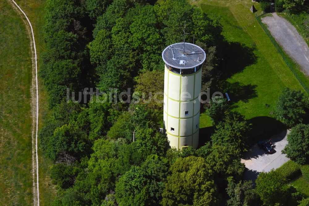 Wiesbaden aus der Vogelperspektive: Industriedenkmal Wasserturm im Ortsteil Sonnenberg in Wiesbaden im Bundesland Hessen, Deutschland