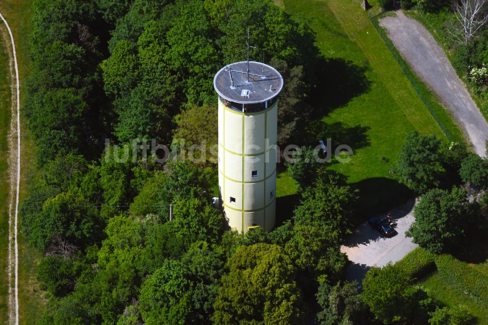 Luftbild Wiesbaden - Industriedenkmal Wasserturm im Ortsteil Sonnenberg in Wiesbaden im Bundesland Hessen, Deutschland