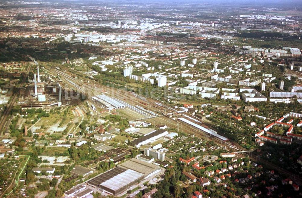 Luftaufnahme Berlin - Adlershof - Industriegebiet Berlin - Oberschöneweide 31.08.2002