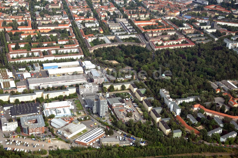 Luftbild Berlin - Industriegebiet an der Bessemerstraße , Eythstraße in Berlin-Tempelhof