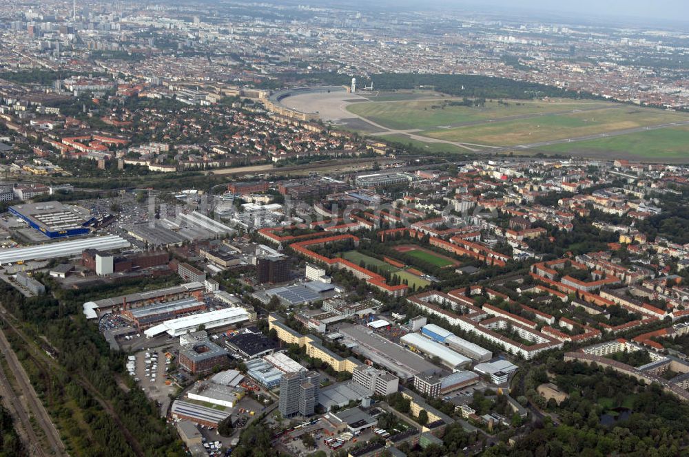 Luftbild Berlin - Industriegebiet an der Bessemerstraße , Eythstraße in Berlin-Tempelhof