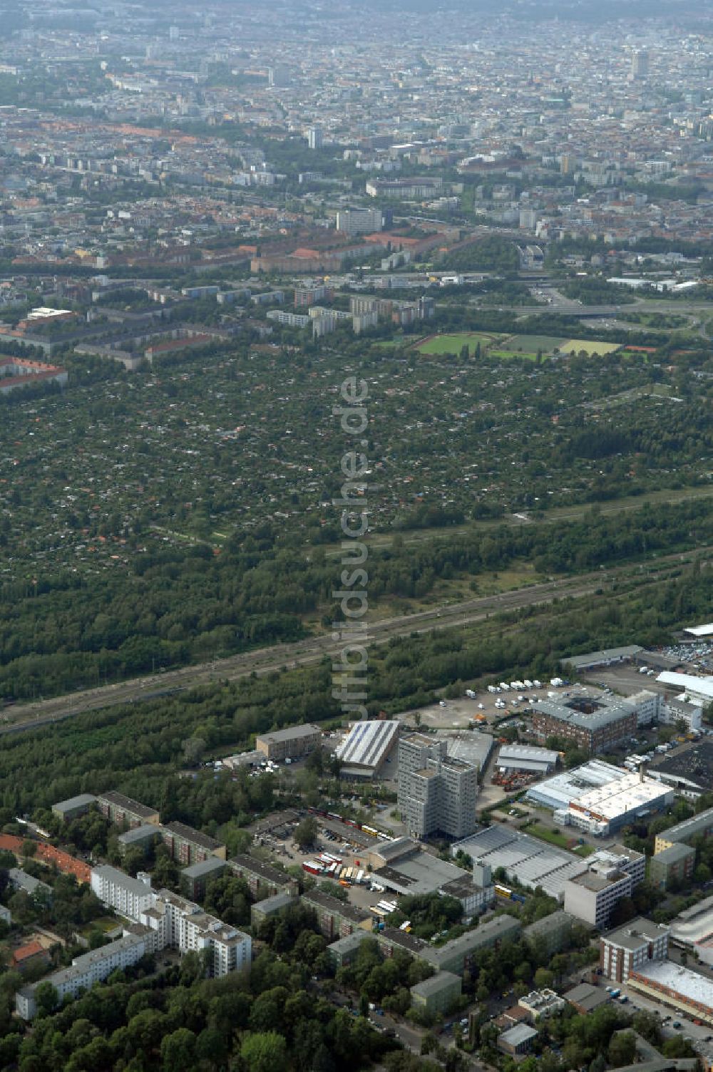 Berlin von oben - Industriegebiet an der Bessemerstraße , Eythstraße in Berlin-Tempelhof