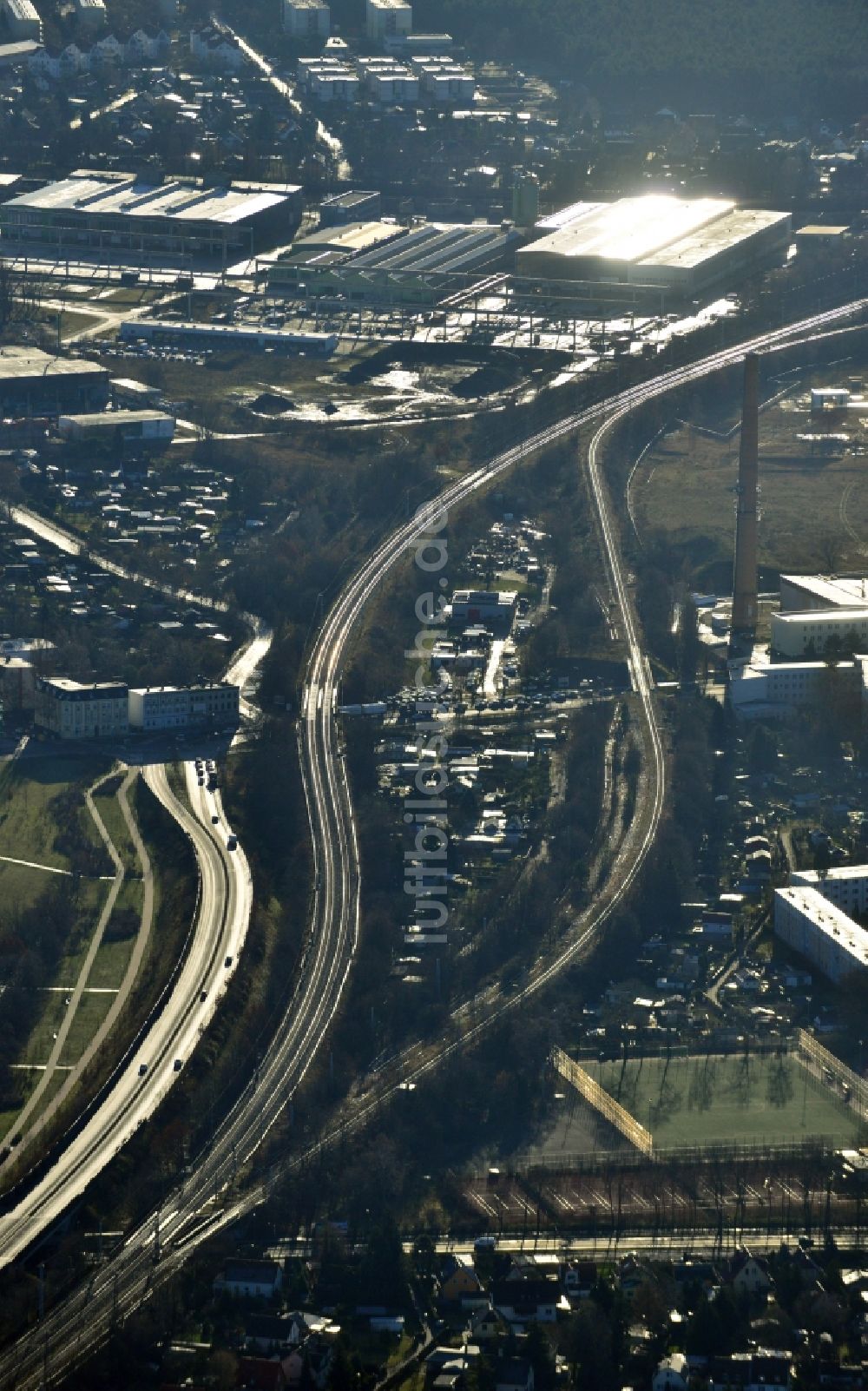 Luftbild Berlin OT Köpenick - Industriegebiet im Bezirk Treptow-Köpenick in Berlin