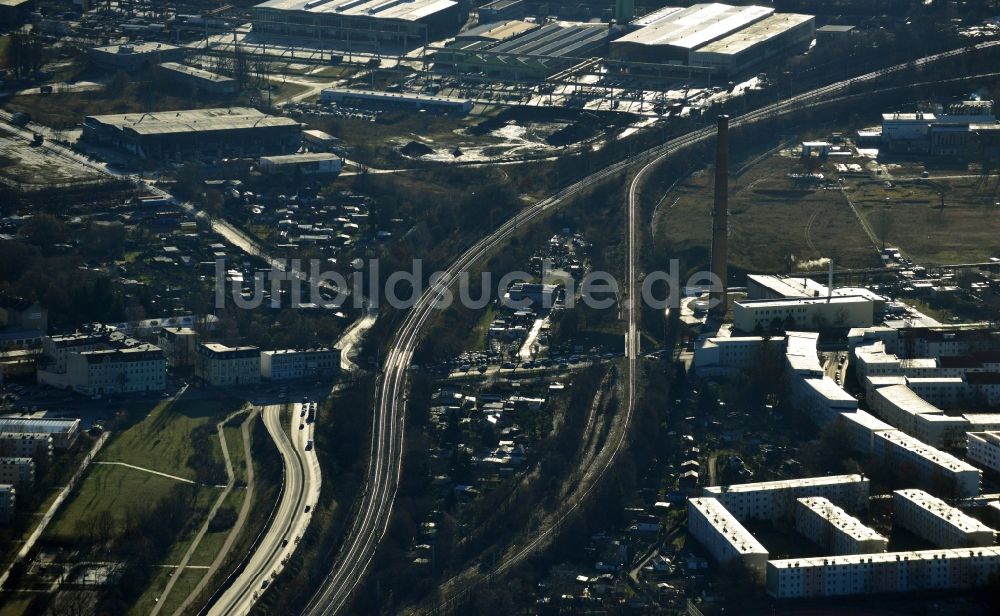 Luftaufnahme Berlin OT Köpenick - Industriegebiet im Bezirk Treptow-Köpenick in Berlin