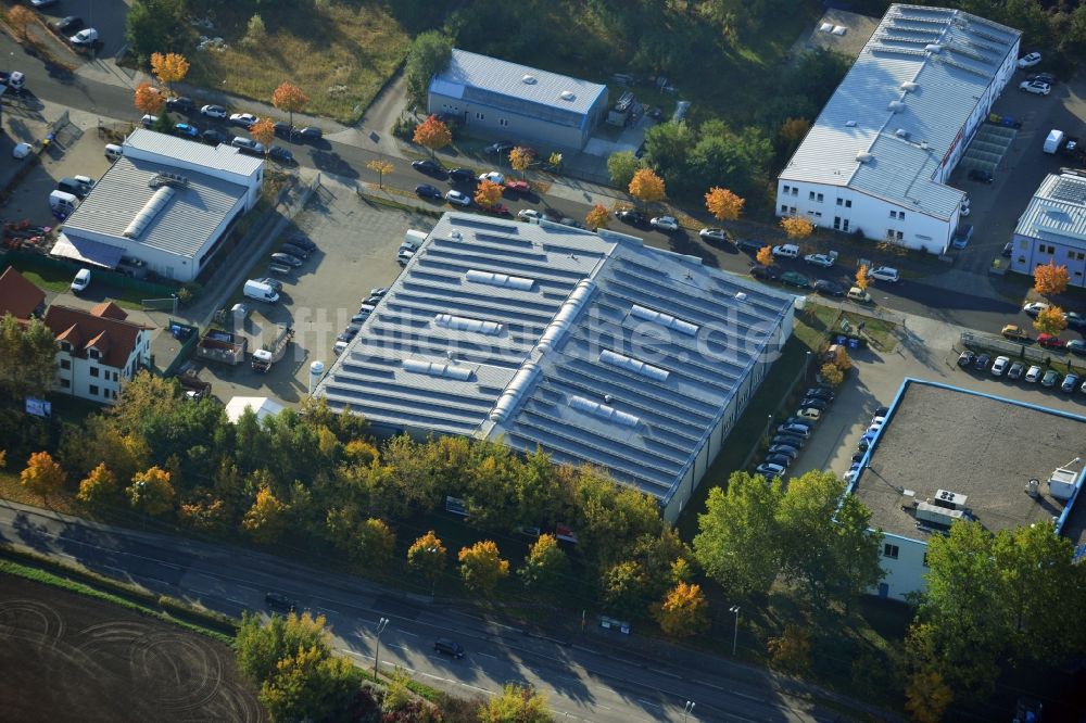 Berlin aus der Vogelperspektive: Industriegebiet am Darßer Bogen in Berlin Weißensee