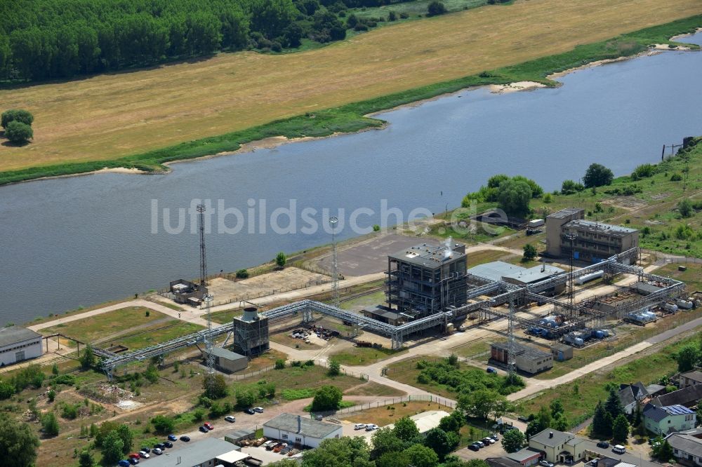 Luftaufnahme Magdeburg - Industriegebiet am Elbe-Ufer und ehemaliges Gelände von Fahlberg-List in Magdeburg im Bundesland Sachsen-Anhalt