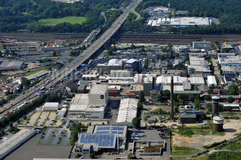 Luftaufnahme Frankfurt am Main - Industriegebiet in Frankfurt am Main im Bundesland Hessen