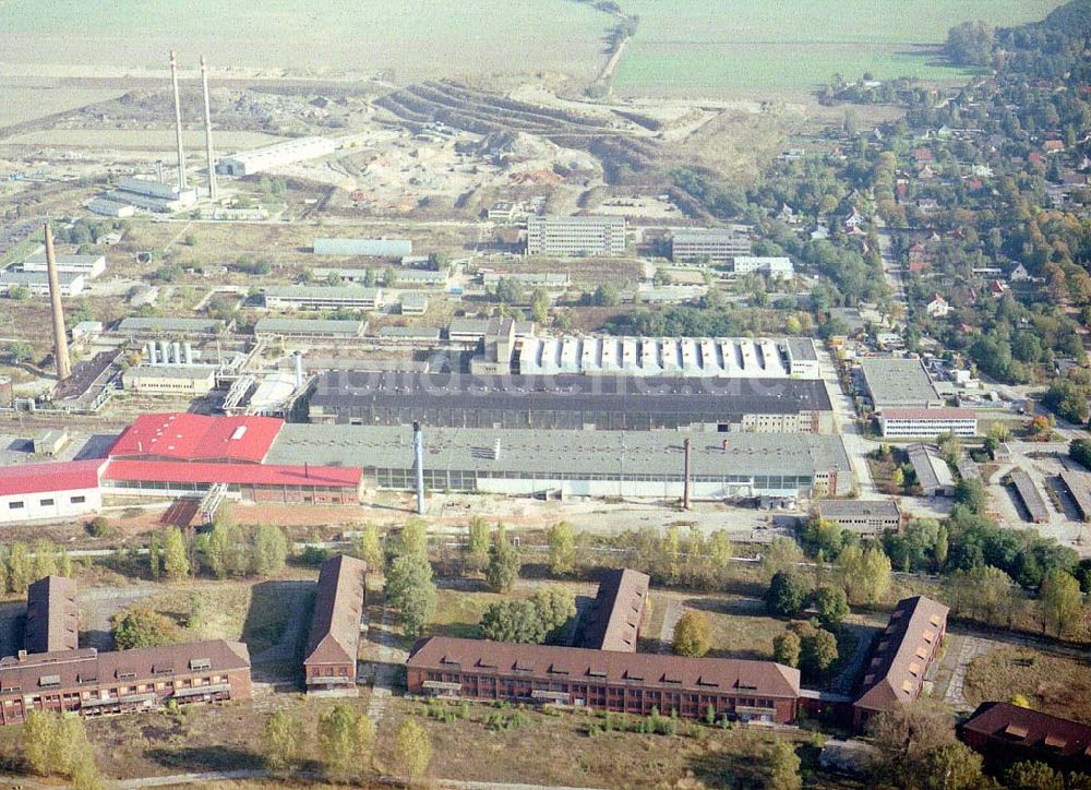 Bernau von oben - Industriegebiet am Gelände der ehem. russ. Kaserne Bernau.