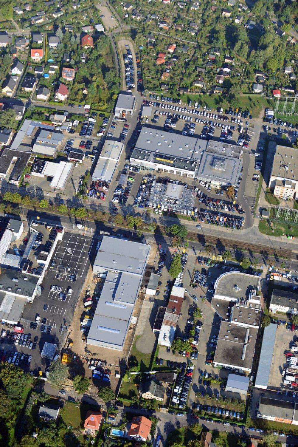 Luftbild Berlin - Industriegebiet Hansastraße im Bezirk Weißensee in Berlin