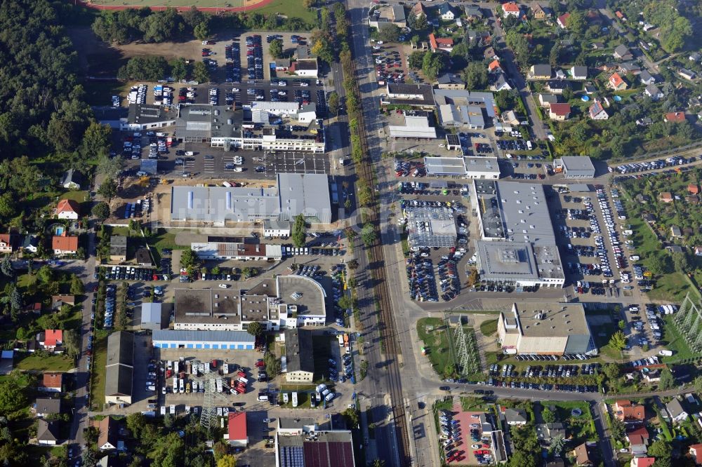 Luftaufnahme Berlin - Industriegebiet Hansastraße im Bezirk Weißensee in Berlin