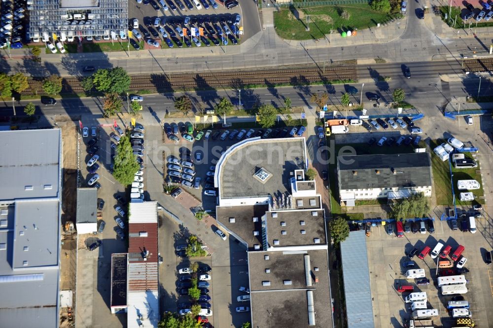 Berlin aus der Vogelperspektive: Industriegebiet Hansastraße im Bezirk Weißensee in Berlin