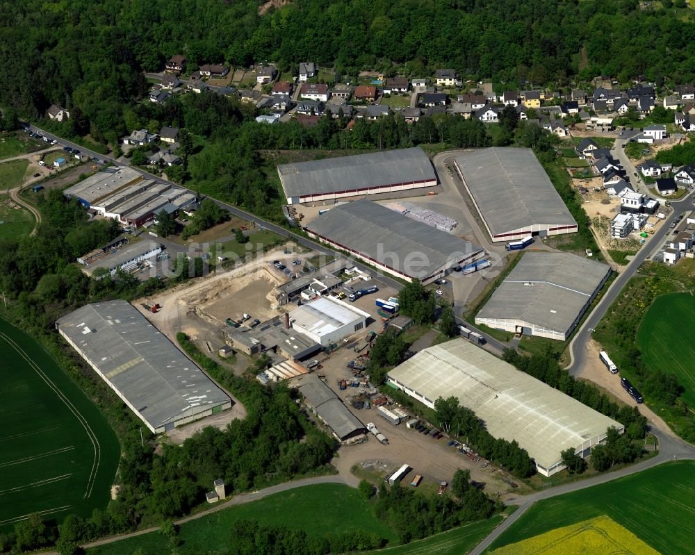 Luftbild Andernach - Industriegebiet und Lagerhallen im Ortsbezirk Eich in Andernach im Bundesland Rheinland-Pfalz