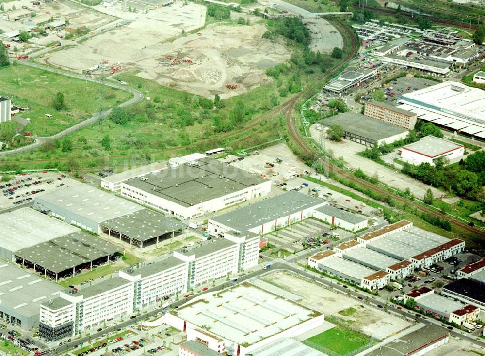 Berlin - Marzahn von oben - Industriegebiet Marzahn mit dem Werksgelände der HEIDENHAIN-MICROPRINT GmbH an der Rhinstraße 134 in 12681 BERLIN, Tel