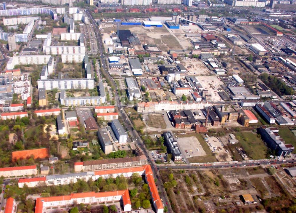 Berlin - Lichtenberg. von oben - Industriegebiet an der Ruschestraße in Berlin - Lichtenberg.