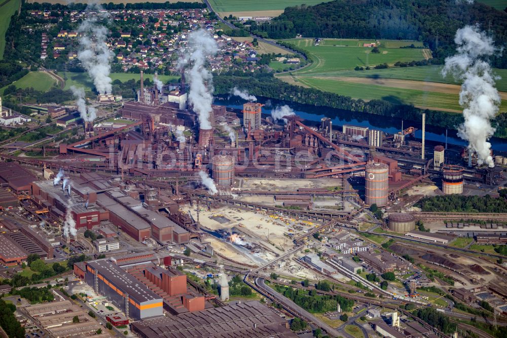 Luftbild Salzgitter - Industriegebiet des Stahlwerkes der Salzgitter AG in Salzgitter im Bundesland Niedersachsen