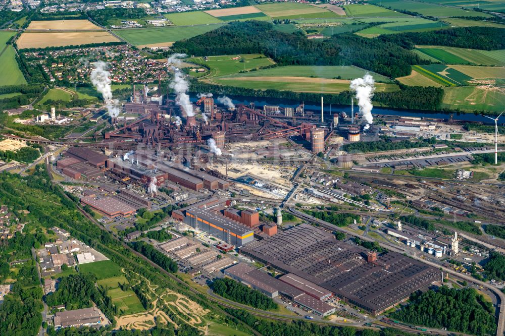 Luftaufnahme Salzgitter - Industriegebiet des Stahlwerkes der Salzgitter AG in Salzgitter im Bundesland Niedersachsen