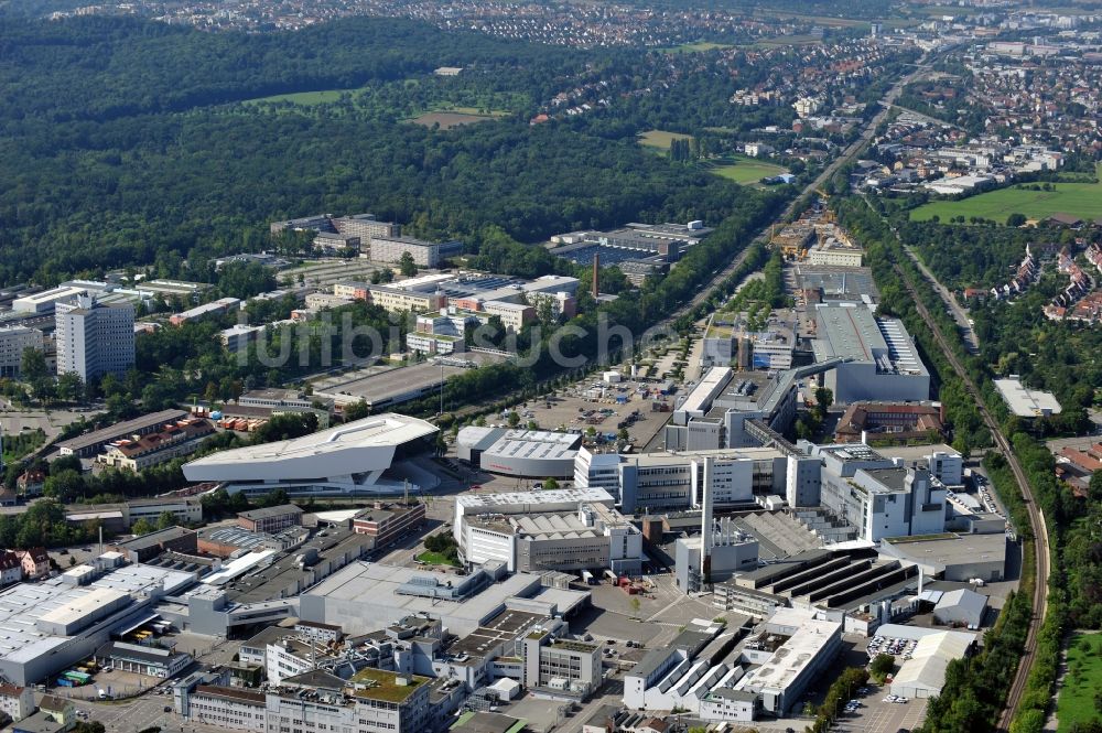 Stuttgart von oben - Industriegebiet Zuffenhausen in Stuttgart im Bundesland Baden-Württemberg