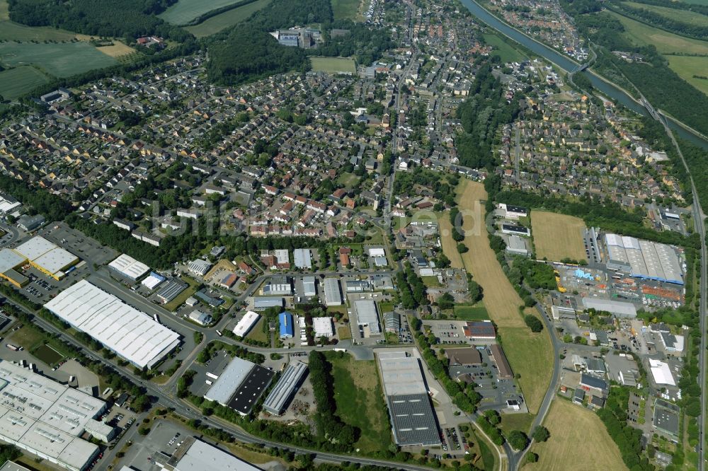 Luftbild Bergkamen - Industriegebäudekomplex der Markus Gerold Unternehmensgruppe in Bergkamen im Bundesland Nordrhein-Westfalen