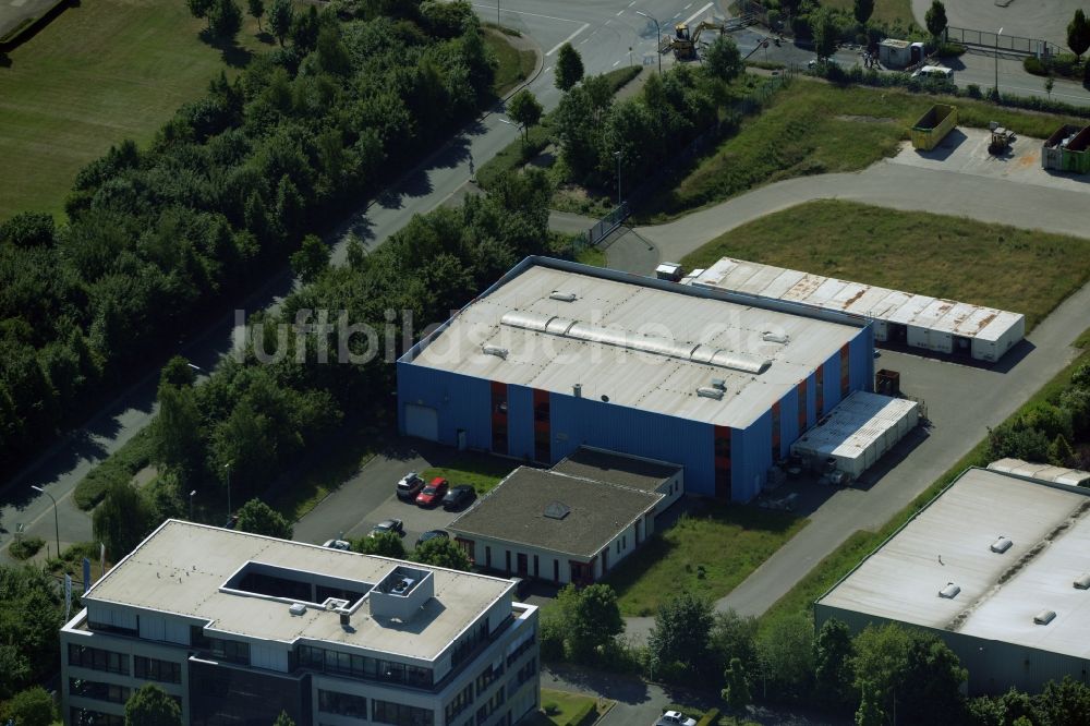 Luftbild Bönen - Industriegebäudekomplex der Markus Gerold Unternehmensgruppe in Bönen im Bundesland Nordrhein-Westfalen